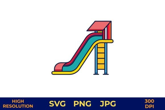 Download Water Slide Vector for Children Play - Vector Collection