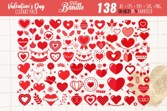 Download Valentine's Day Vector Clipart Pack - Vector Collection
