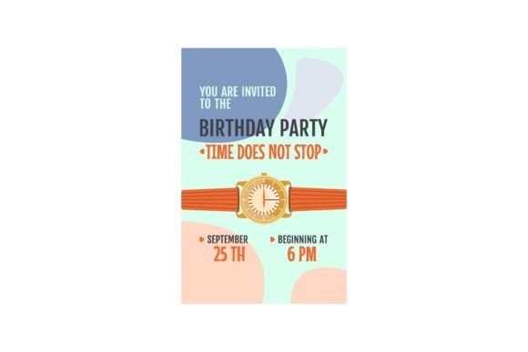 Download Creative Invitation with Watches Vector - Vector Collection