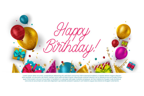 Download Happy Birthday Text Vector Greeting Card - Vector Collection